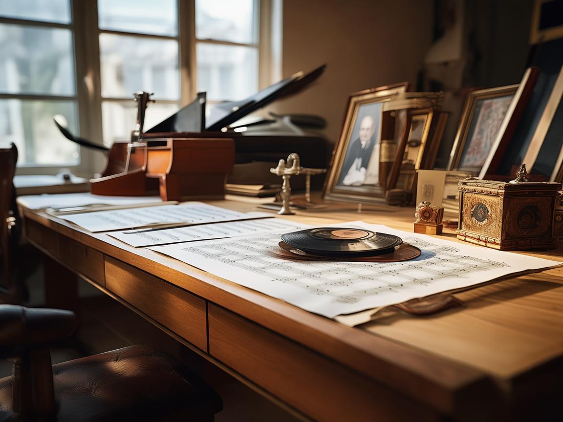 桌面置物架，作曲家的工作站创意布局