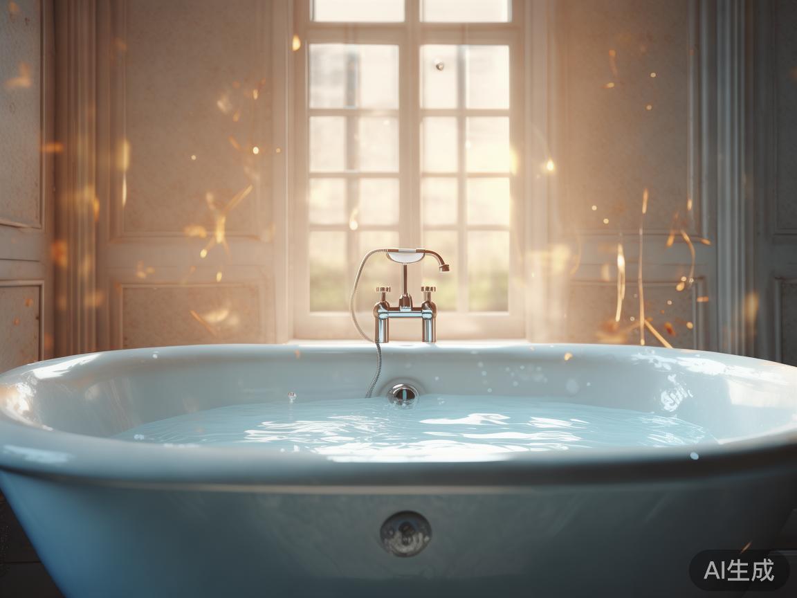 浴缸中的音乐冥想