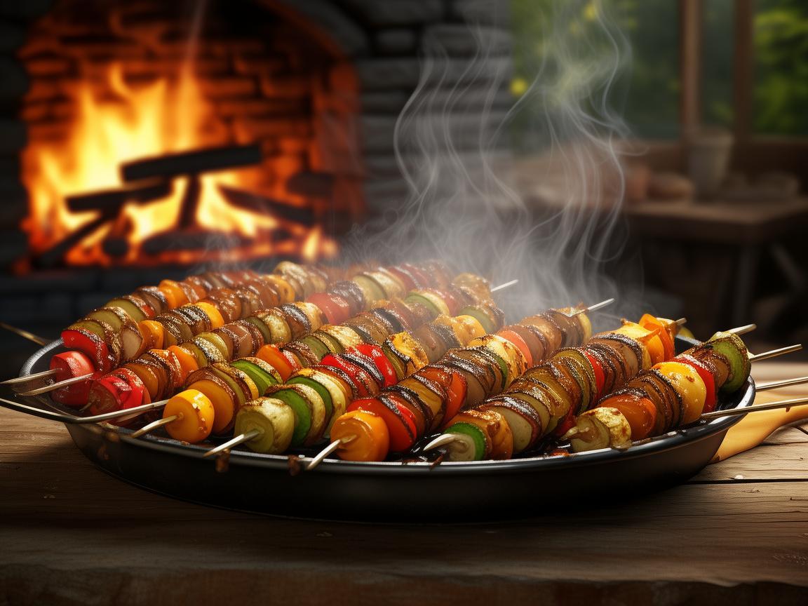 奏响烤蔬菜串的美食乐章