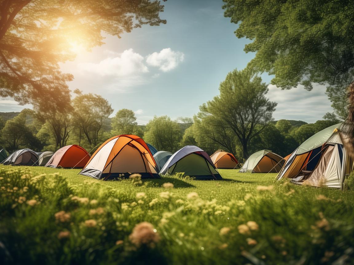 露营地帐篷区，奏响自然与音乐的和弦