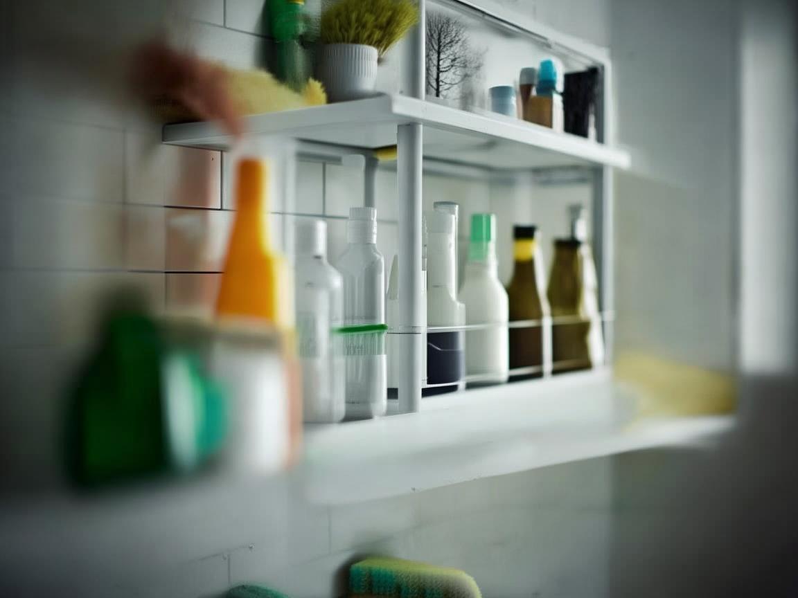 墙面清洁用品架，空间的有序魔法